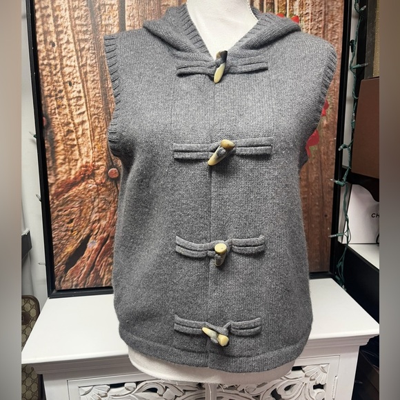 Ralph Lauren Jackets & Blazers - Ralph Lauren Gray Hooded Toggle Vest